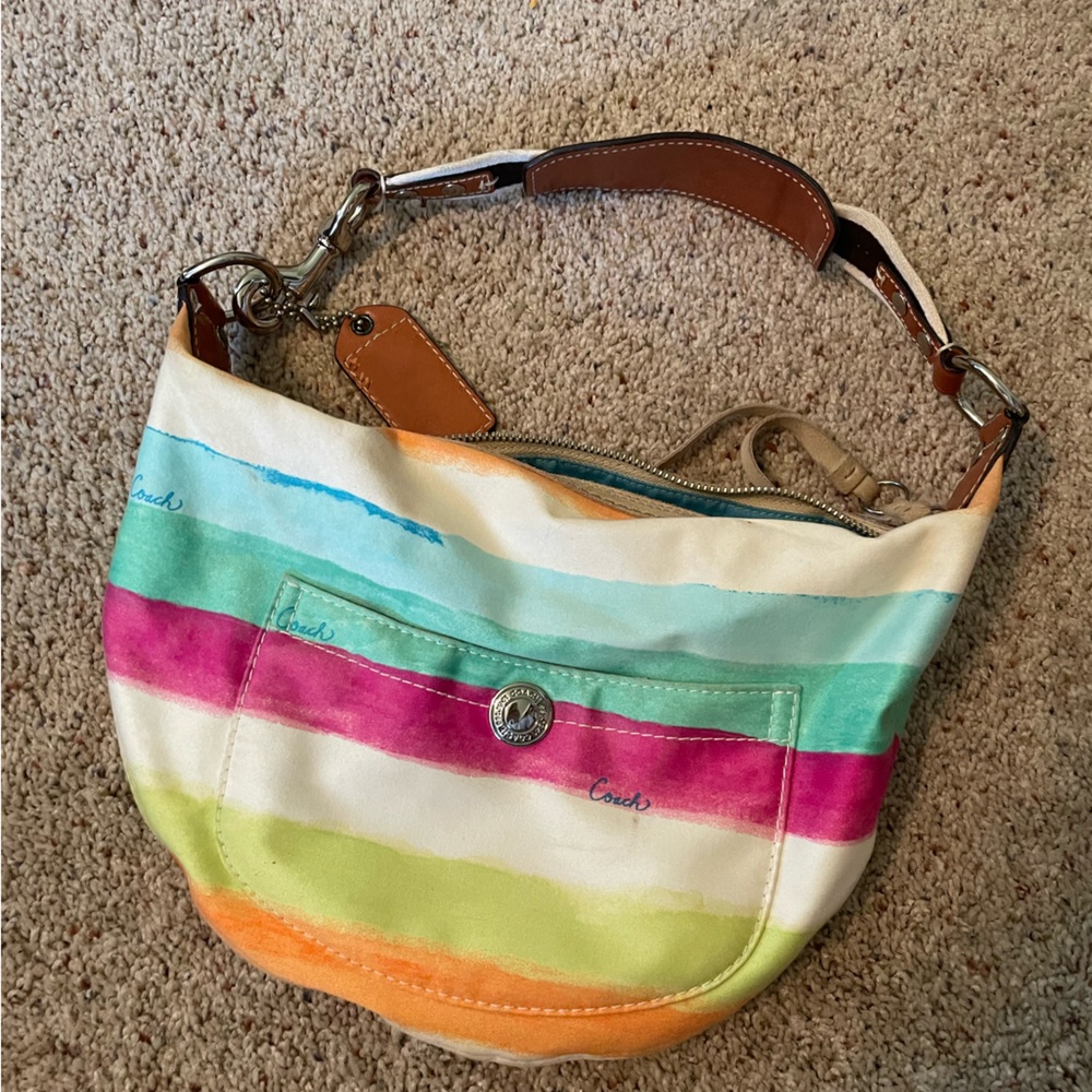Coach Hampton Watercolor Shoulder Bag